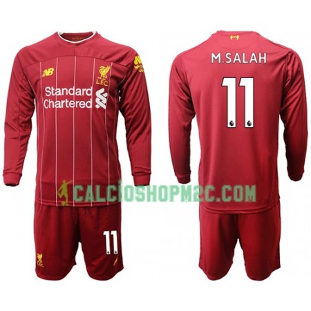 Liverpool M.Salah 11 Bambino Maglia Prima 2019/2020 Manica Lunga (+ Pantaloncini)